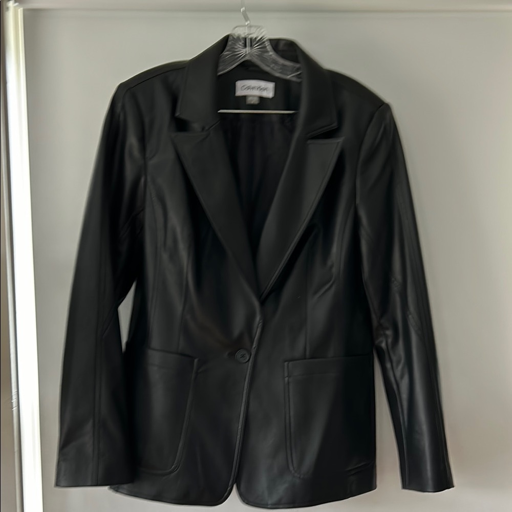 Calvin Klein Black Tailored Blazer Versatile Suit Jacket